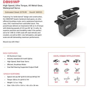 Hitec High Speed, Ultra Torque DB951WP Servo