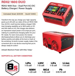 Hitec RDX2 1600 Duo Dual Port AC/DC Battery Charger